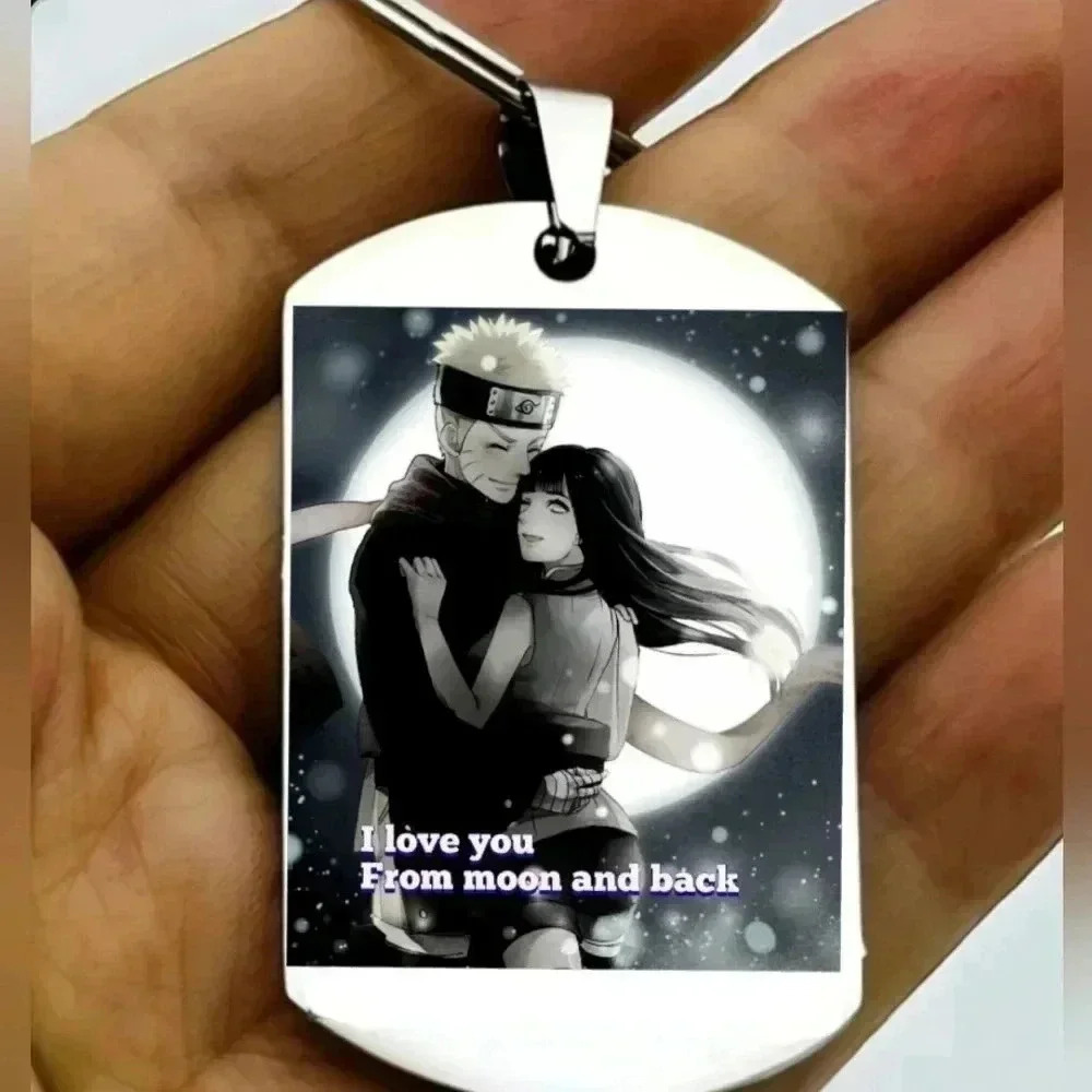 Naruto love you moon and back hot cute couple keychain